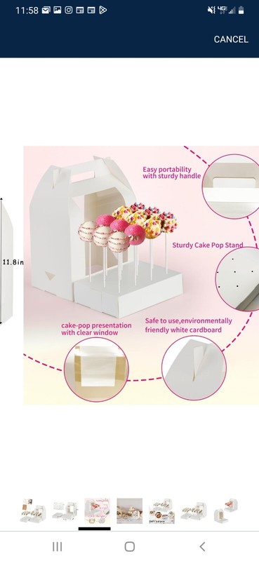 Cake pop boxes 4 pcs Cakesicle Packaging Boxes for Cake pop and Cakesicle Sta... gallery