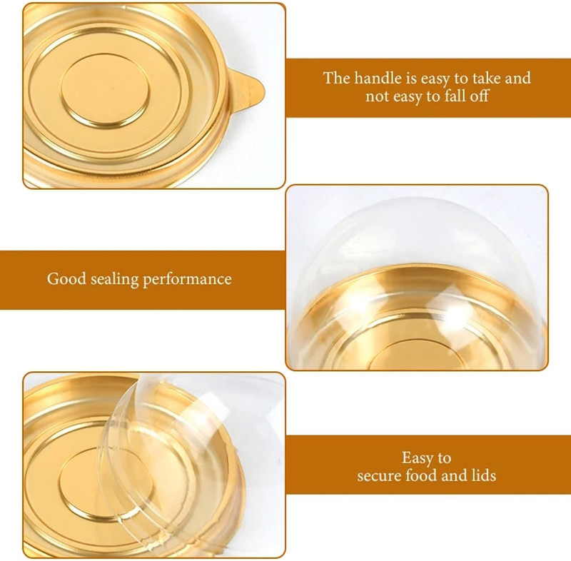 50Pcs Clear Plastic Mini Cake Box with Dome Lids, Mini Muffin Container Box Moon gallery