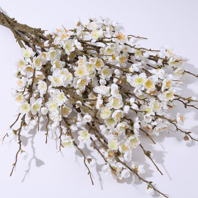 florisso 6 PCS Artificial Cherry Blossom Branches Spring Indoor Decoration Faux gallery