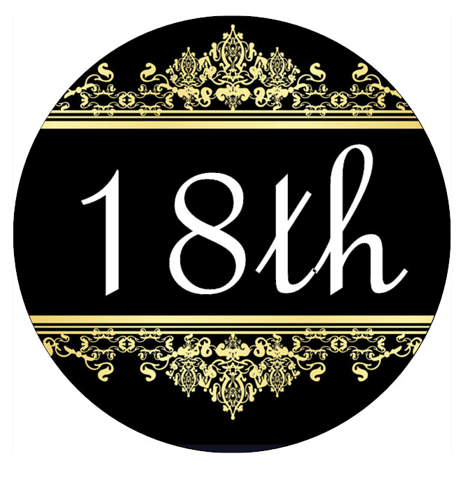 30x 18th Birthday Black Gold Cupcake Toppers Edible Wafer Paper Fairy Toppers