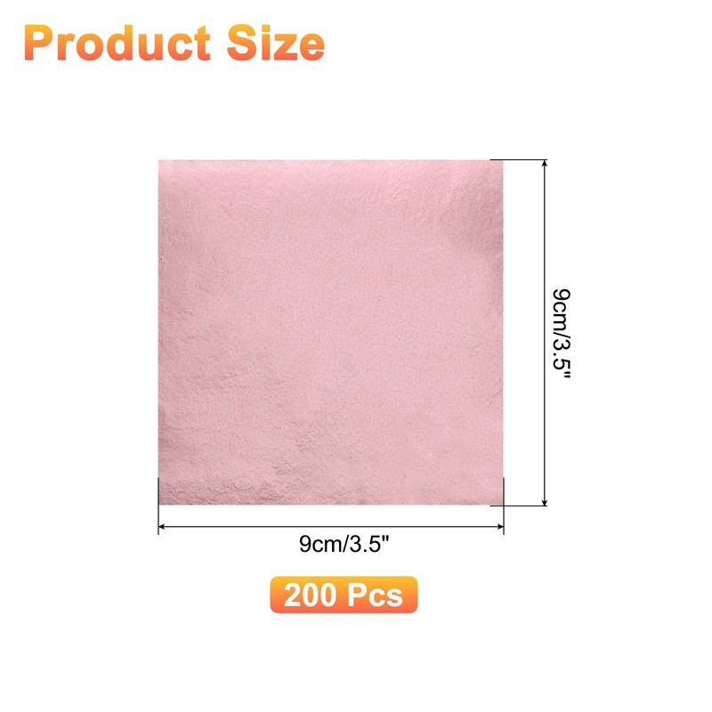 200pcs Candy Sheets 3.5"x3.5" for Grey Pink Chocolate Bars gallery