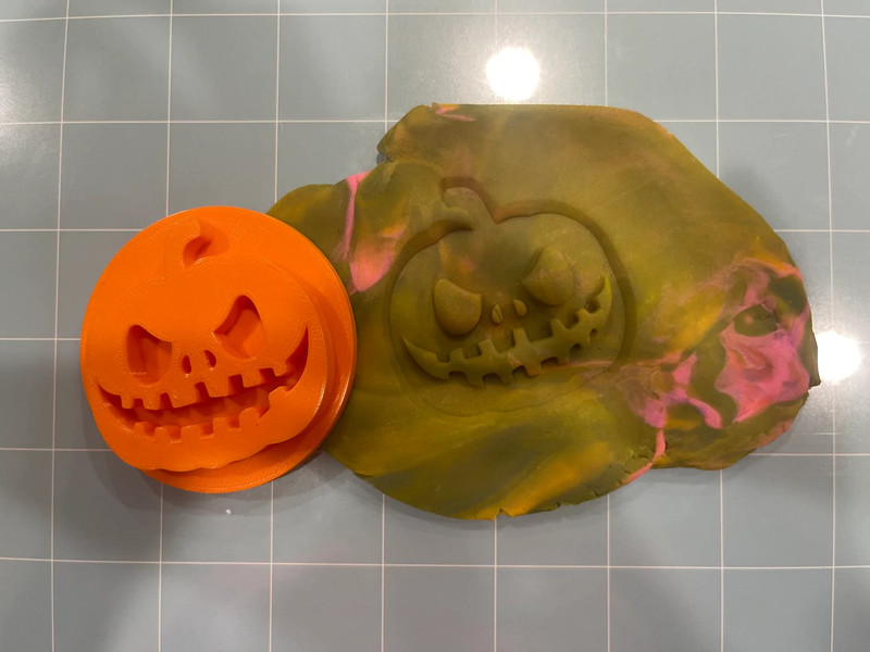 Scary Pumpkin Embosser/Stamp Cake Cookie Embosser, Icing Stamp gallery