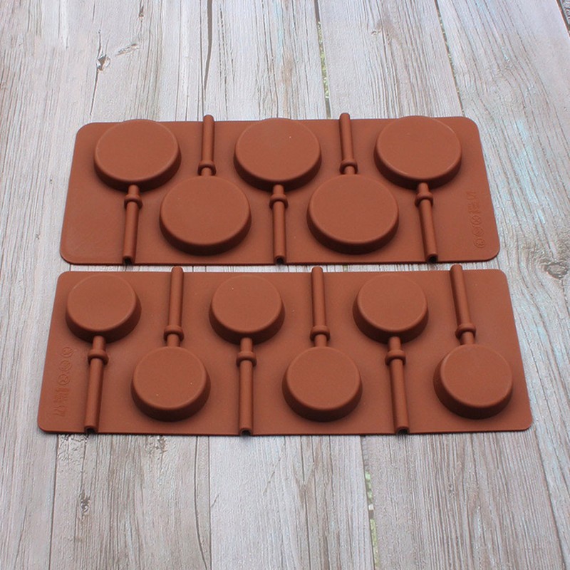 2PCS Lollipop Molds Round Chocolate Silicone Molds Baking Tool