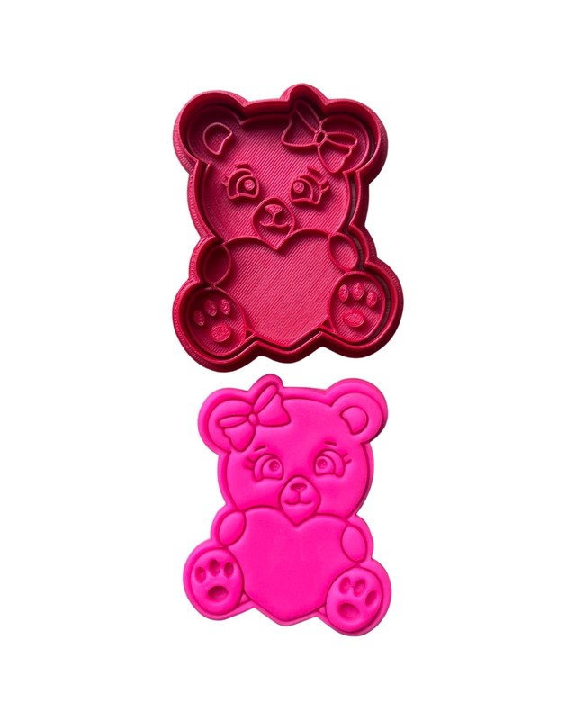 Panda Bear with Heart Cookie Cutter Stamp Valentines day gallery
