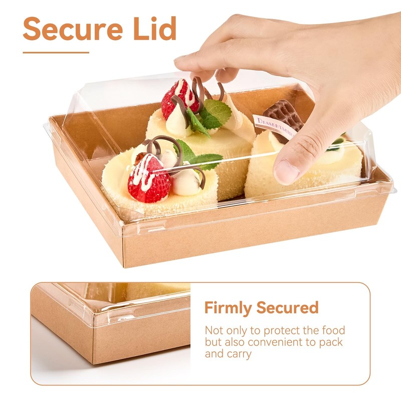 7 x 5 Inches Large Charcuterie Boxes with Clear Lids, 25 Pack Disposable Bake... gallery