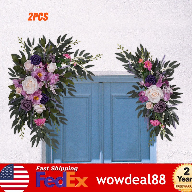 Lavender Artificial Flower Wedding Arch Ceremony Decor Silk Floral Arch Decor