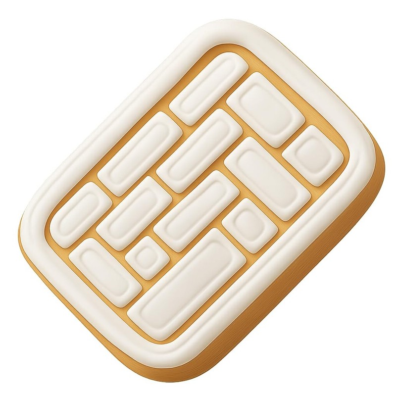 Diagonal Brick Pattern Cookie Cutter & Stamp, Fondant & Clay – 4×3.2