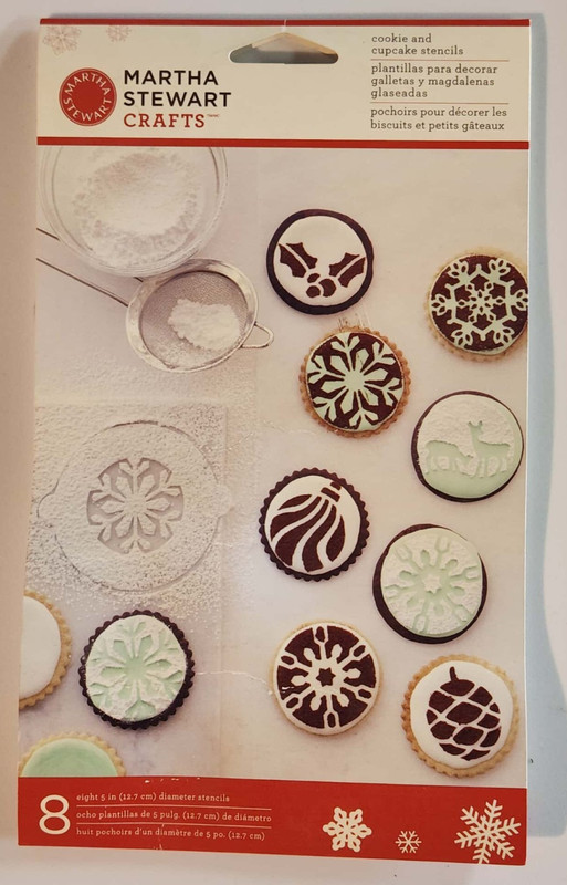 Martha Stewart Crafts 8 Pack Cookie & Cupcake Stencils 5 inch Diameter Stencils