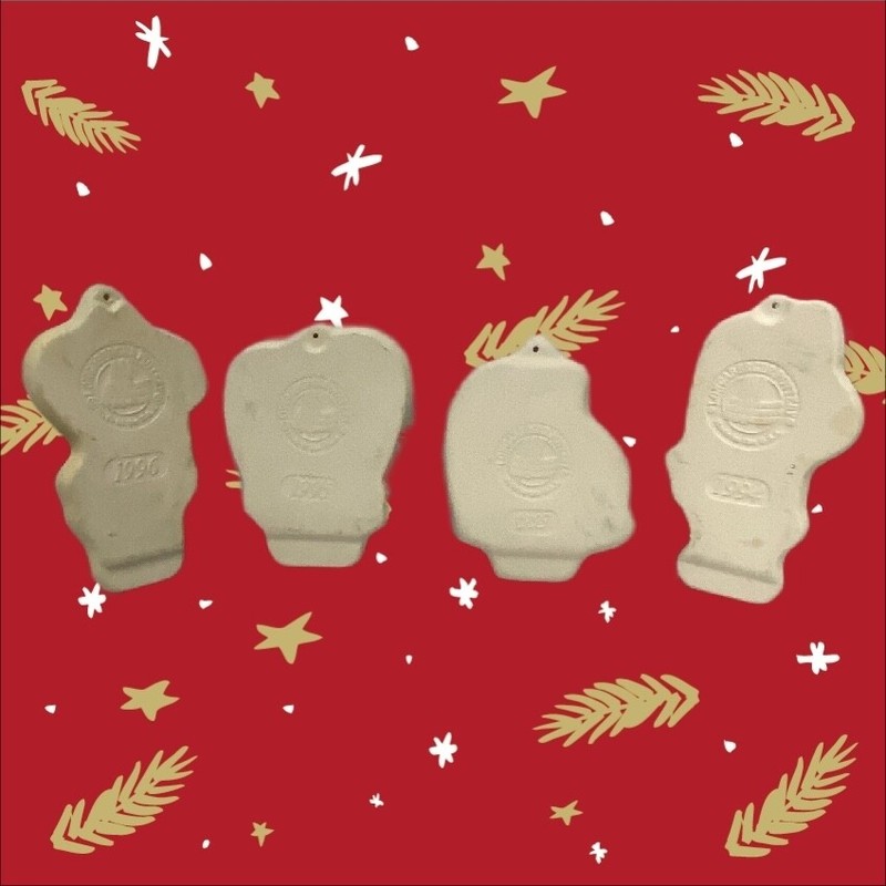 Lot Of 4 Longaberger Pottery Angel Cookie Mold 1993,1994, 1995 And 1996 gallery