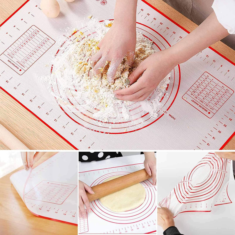 Stainless Steel Biscuit Cutter Set, Silicone Mat, Pastry Scraper and Dough Blend gallery