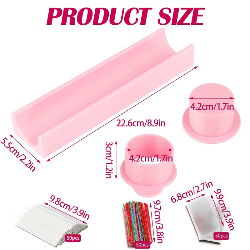 Cakesicle Mold Kit Easy Push Plunger 50 Paper Sticks Twist Ties Wrappers DIY gallery