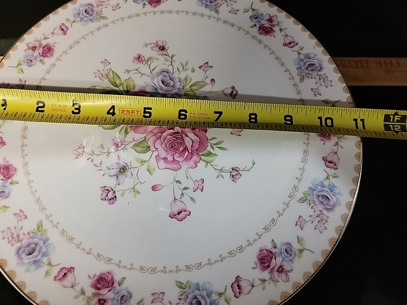 Grace Teaware Floral Bouquet Footed Cake Plate 11" x 4" NEW gallery
