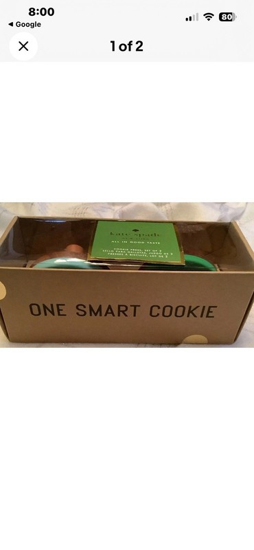 Kate Spade New York Lenox 2 Piece One Smart Cookie Presses - NIB gallery