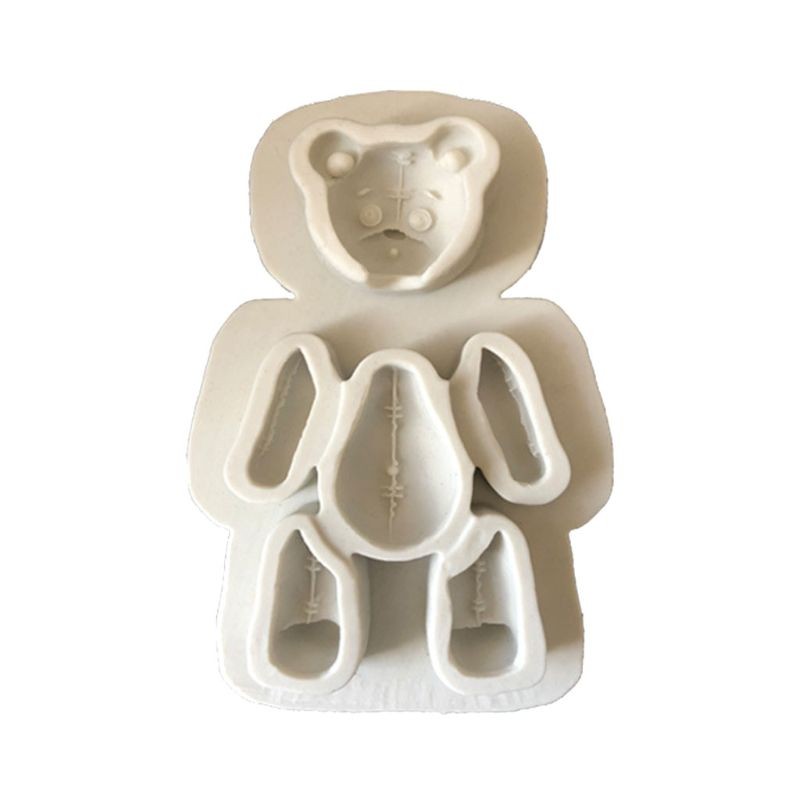 Grade Silicone DIY Handmade Cute Sewing Bear Shaped Fondant Mold Chocolate gallery