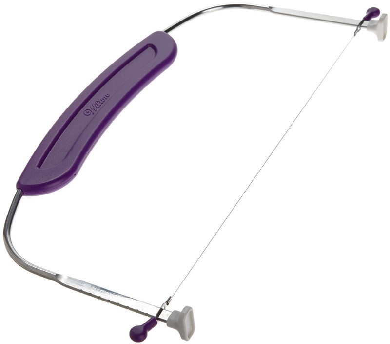Wilton Adjustable Cake Leveler for Leveling and Torting, 10″, White/Purple