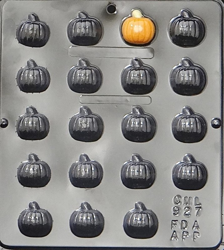Halloween Pumpkin Bite Size Chocolate Candy Mold 927