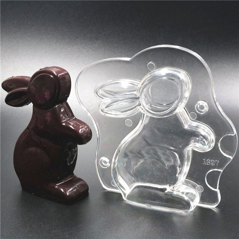 DIY Rabbit Shape PC Polycarbonate Hard Plastic Chocolate Mold Candy Jelly Mould