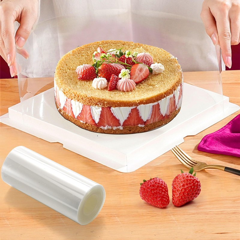 Clear Cake Collars Acetate Roll Fits 4/4.7/6/8x394 Inch Transparent Wraping gallery
