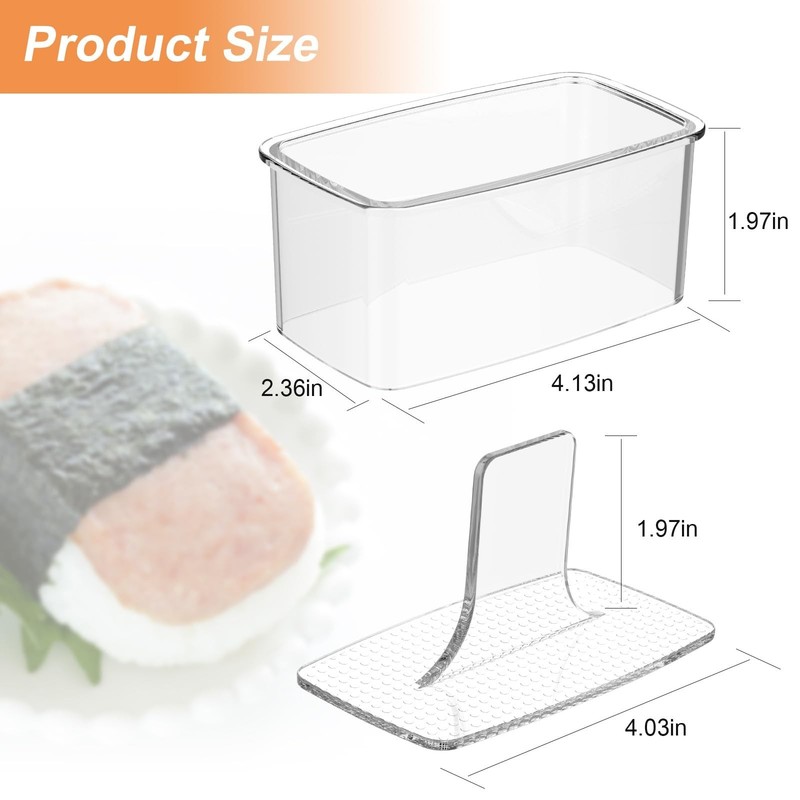 2PCS Clear Musubi Maker Kit, Non-stick Onigiri Press, BPA-Free Sushi Mold for... gallery