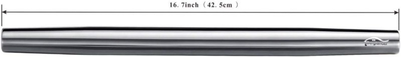 Luxury Stainless Steel Rolling Pin 16.7 Inches - Ideal for Baking & Gifting gallery