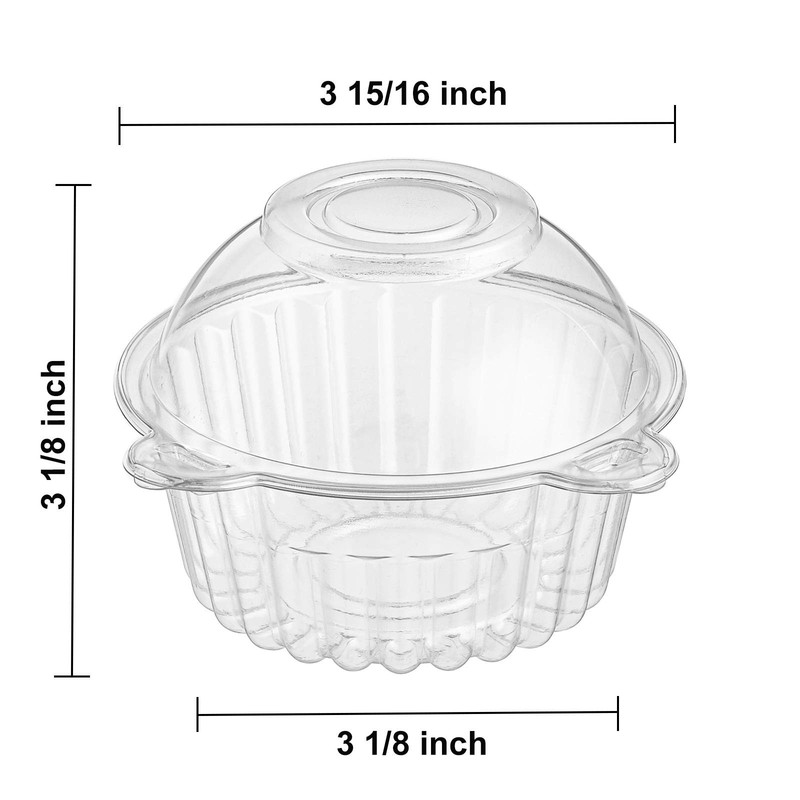 150 Pack Individual Cupcake Containers, Plastic Cupcake Holder with Lid, Sing... gallery
