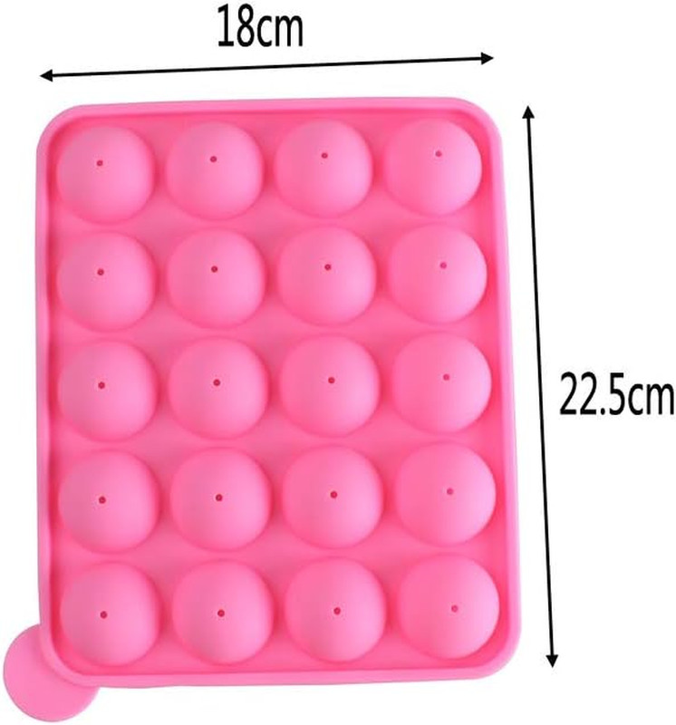 WARMBUY 20 Cavity Silicone Cake Pop Mold Lollipop Baking Mold Tray with Sticks, gallery