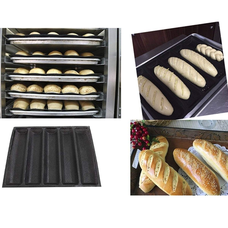 Silicone Bread Mold 5 Loaf Baking Mould Flexible Reusable Forms Shapes Non St... gallery