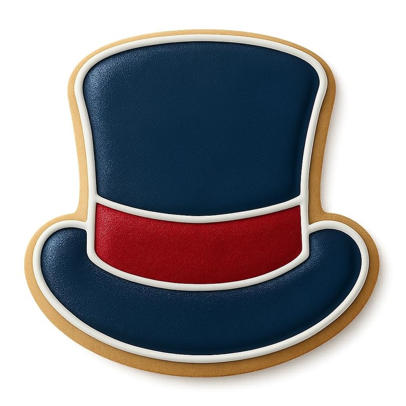 Velvet Top Hat Cookie Cutter & Stamp, Fondant & Clay – 4×3.2