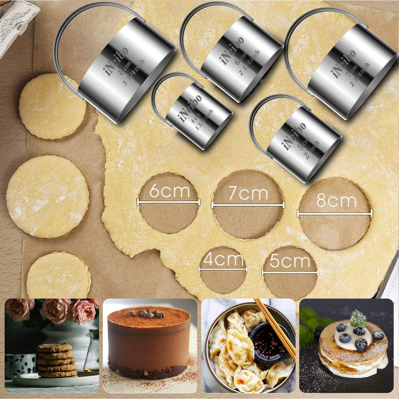 Biscuit Cutter Set, Cookie Cutter, round Shape Circle Scone Cutters, Pastry Doug gallery