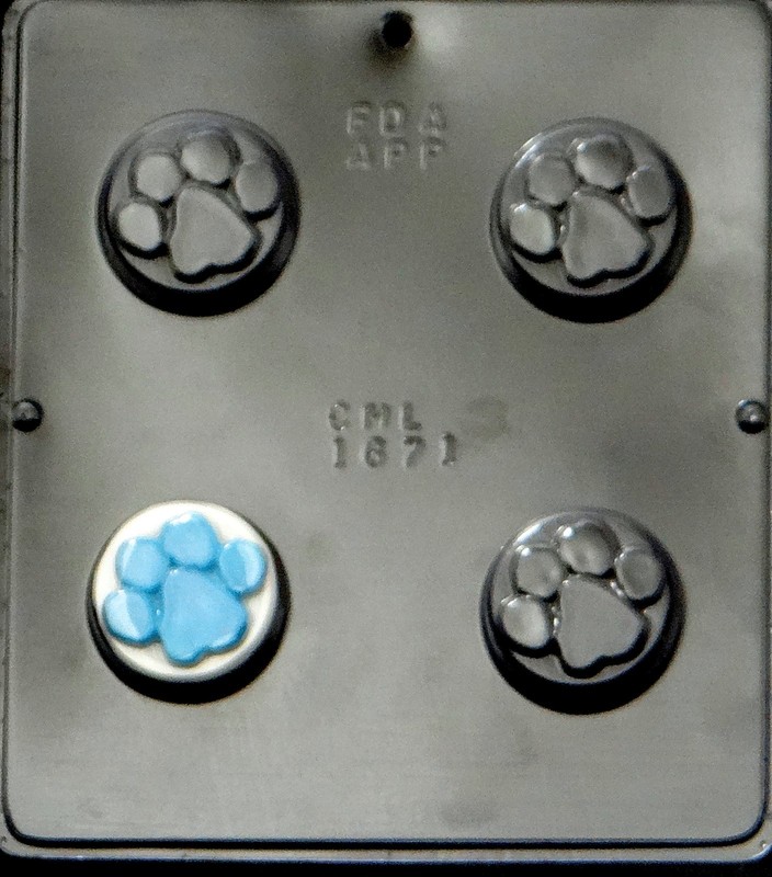 Paw Print Cookie Sandwich Chocolate Candy Mold Blue’s Clues Theme 1671 NEW
