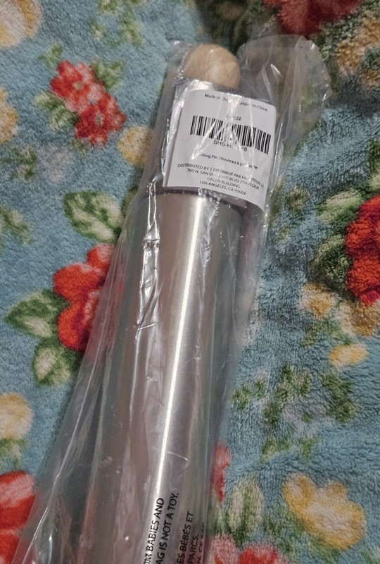Short Stories Stainless Steel Rolling Pin with wood handles NEW gallery