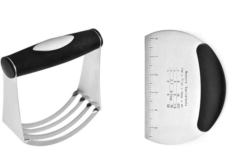 Stainless Steel Pastry Scraper Dough Blender set pro baking dough tool (DDQ)