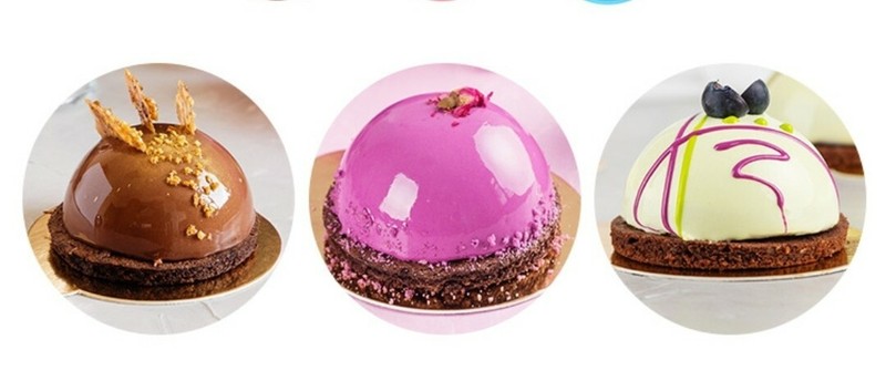 2PCS 6 hole Semi-Sphere Round Silicone Mold Chocolate Bomb Cake Jelly, Mousse K3 gallery