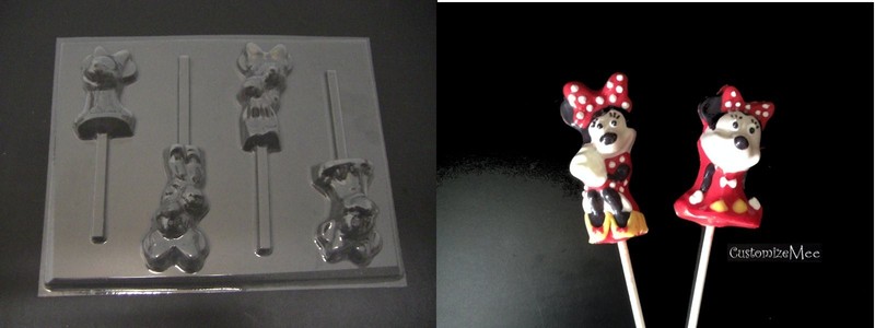 MINNIE MOUSE Full Body Lollipop Chocolate Soap Candy Gummy Mold