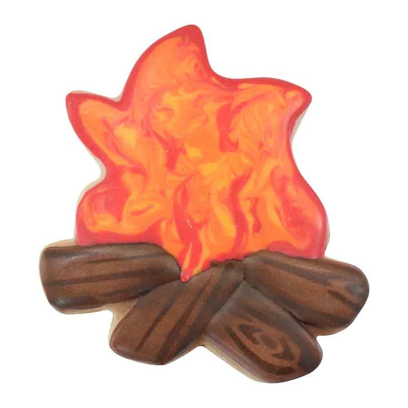 3" Wood Campfire Camp Fire Cookie Cookie Tin Steel Camp Camping Beach Summer gallery