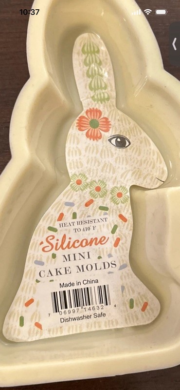 Easter Bunny Cake Pan Bakeware Rabbit 6” Silicone Mold Mini Cupcake Chocolate gallery