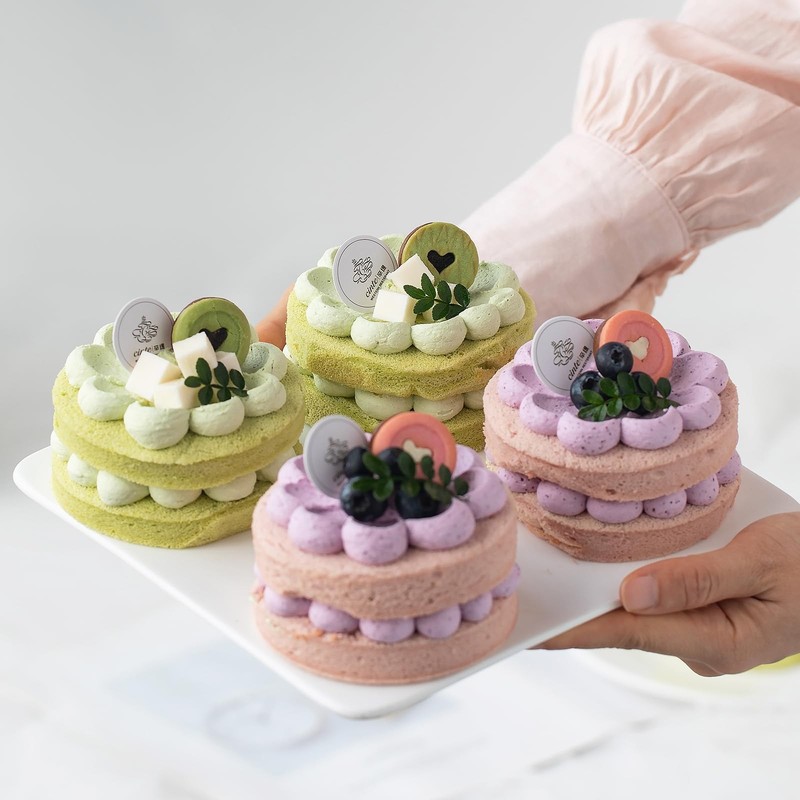 Zorazio 4Inch Round Silicone Mold for Baking, 3Pcs Large 0.78Inch Deep, Green gallery