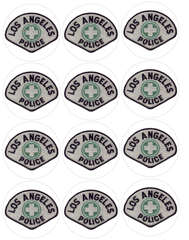 12 count LAPD, Edible Image rounds, Wafer paper, pre cut
