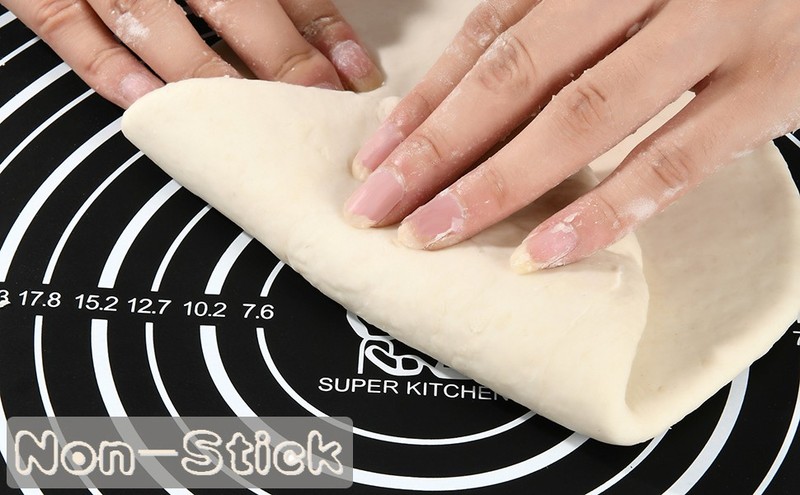 Super Kitchen Non-Slip Silicone Pastry Mat 28 x20 for Non Stick Baking Mats, gallery