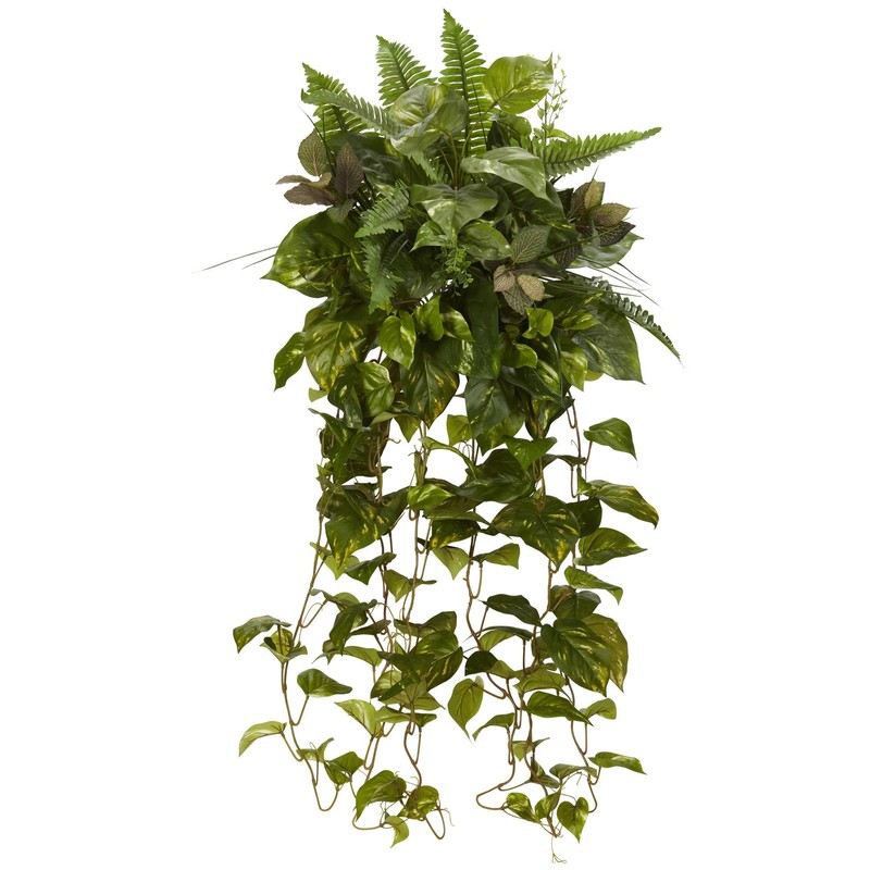 Nearly Natural 36In. Mixed Greens Hanging Artificial Plant Set Of 2 6082-S2