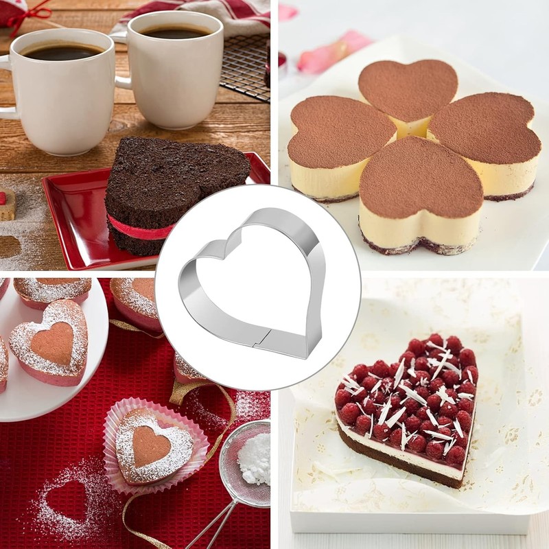 Heart Cookie Cutter Set - 6 Piece - 3 4/5", 3 1/5", 2 4/5", 2 3/5", 2 1/5", 1... gallery