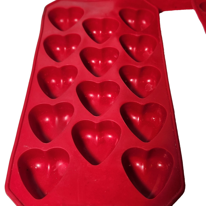 Silicone Mini Hearts Mold Lot of 3 Red 14 Pcs Each 1.25 Inch Non Stick gallery