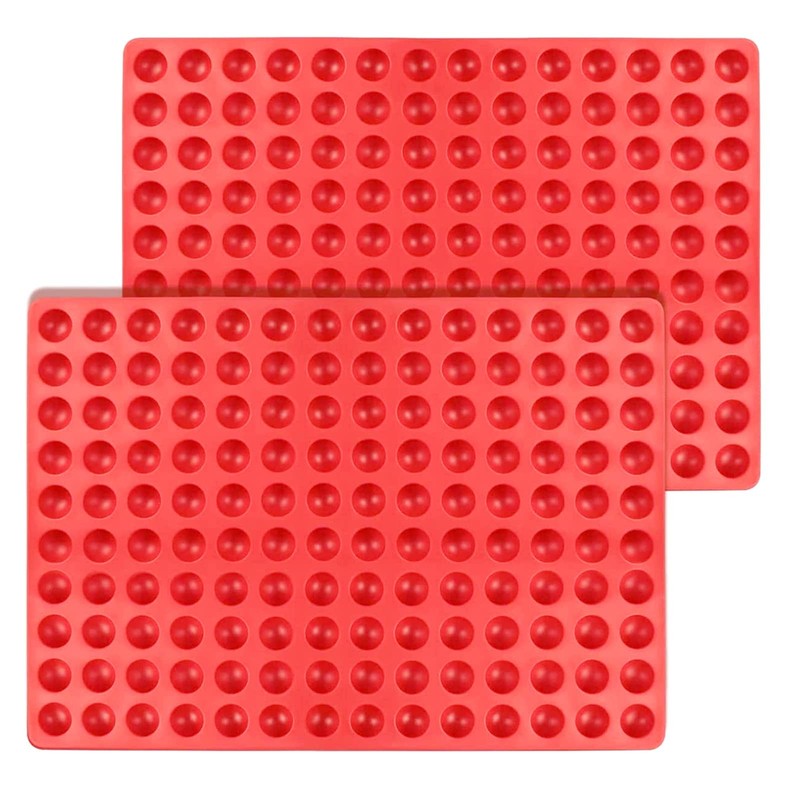 2 Pcs Small Silicone Molds, 140 Cavity Semi Sphere Molds for Chocolate, Bakin…