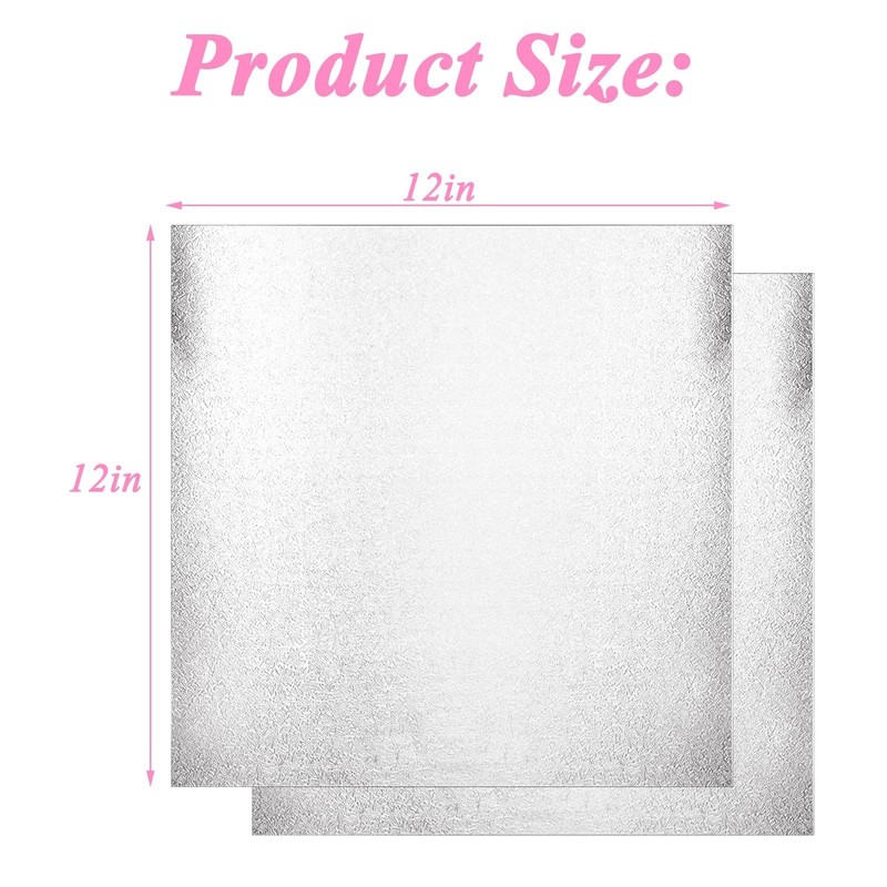 12 Inch Square Cake Drums, 10 Pack Sturdy 1/2" Thick Cake Boards with Fully W... gallery