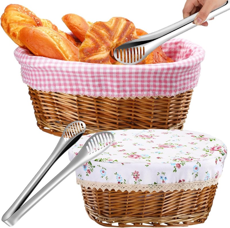 2 Sets Wier Bread Basket for Serving Set 11 and 12 Inch