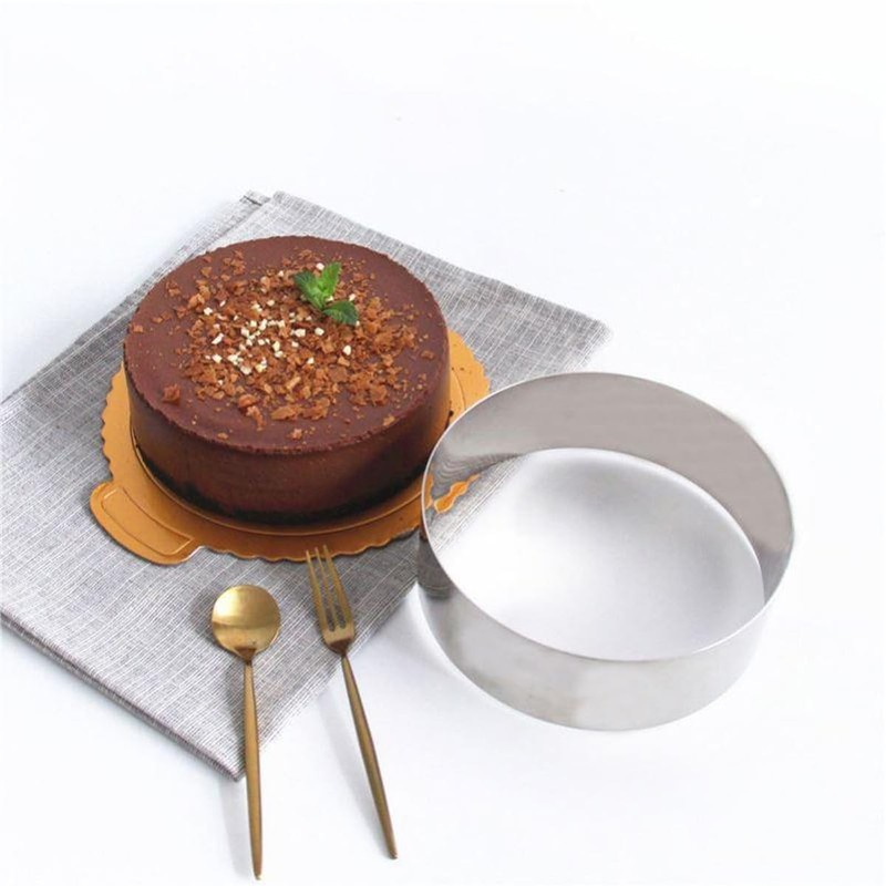 3 Pack Stainless Steel Cake Rings Round Cookie Cutter for Egg Pie, 4/6/8 Inch gallery