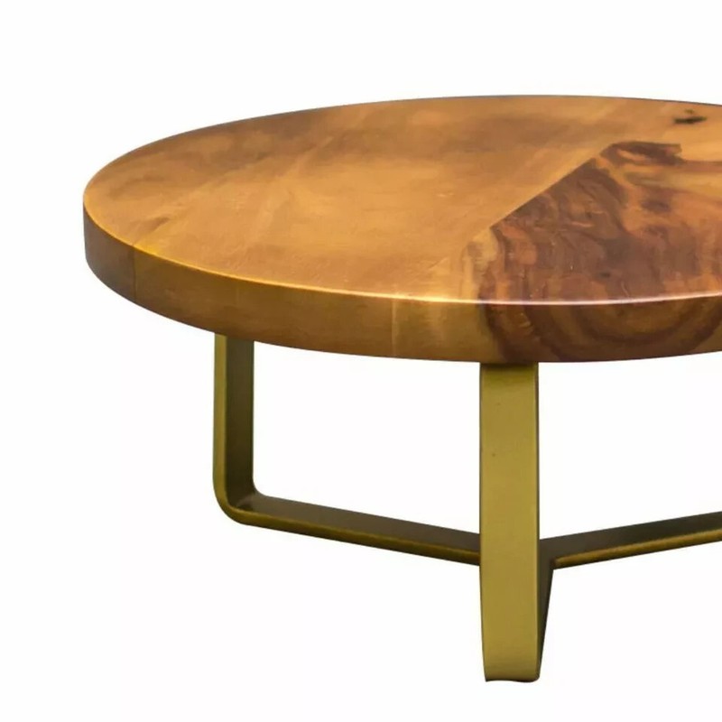 Wooden Cake Stand Dessert Platter Stand with Gold Cake Servers Set C5 gallery