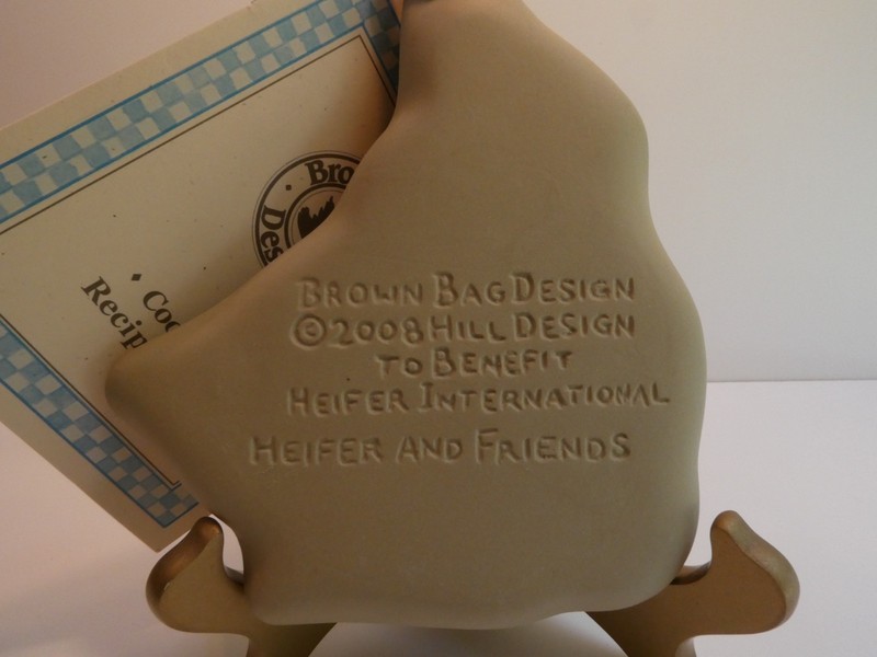 NWT Brown Bag cookie press Heifer Intl. commemorative mold Cow, Sheep, chicken gallery