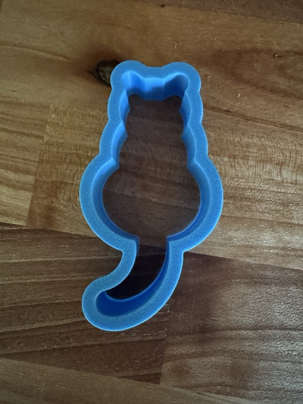 Cat Butt Cookie Cutter And 2 Other Cat Shapes, Lot Of 3 Blue Cutters, 3D printed gallery
