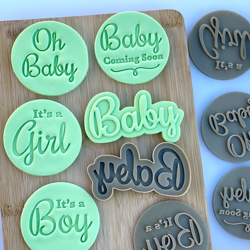 Baby Shower Set Essentials Cookie Fondant Embosser Baby Coming Soon And More
